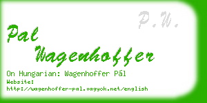 pal wagenhoffer business card